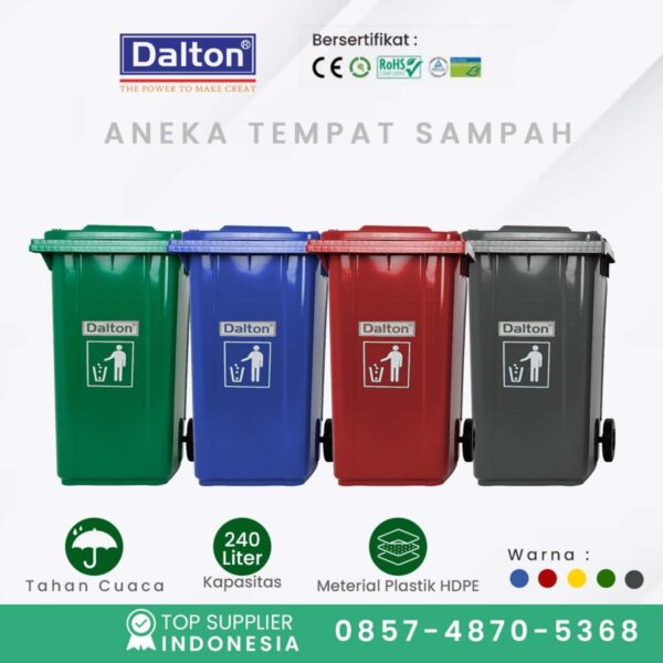 Tempat sampah beroda 240 liter Dalton