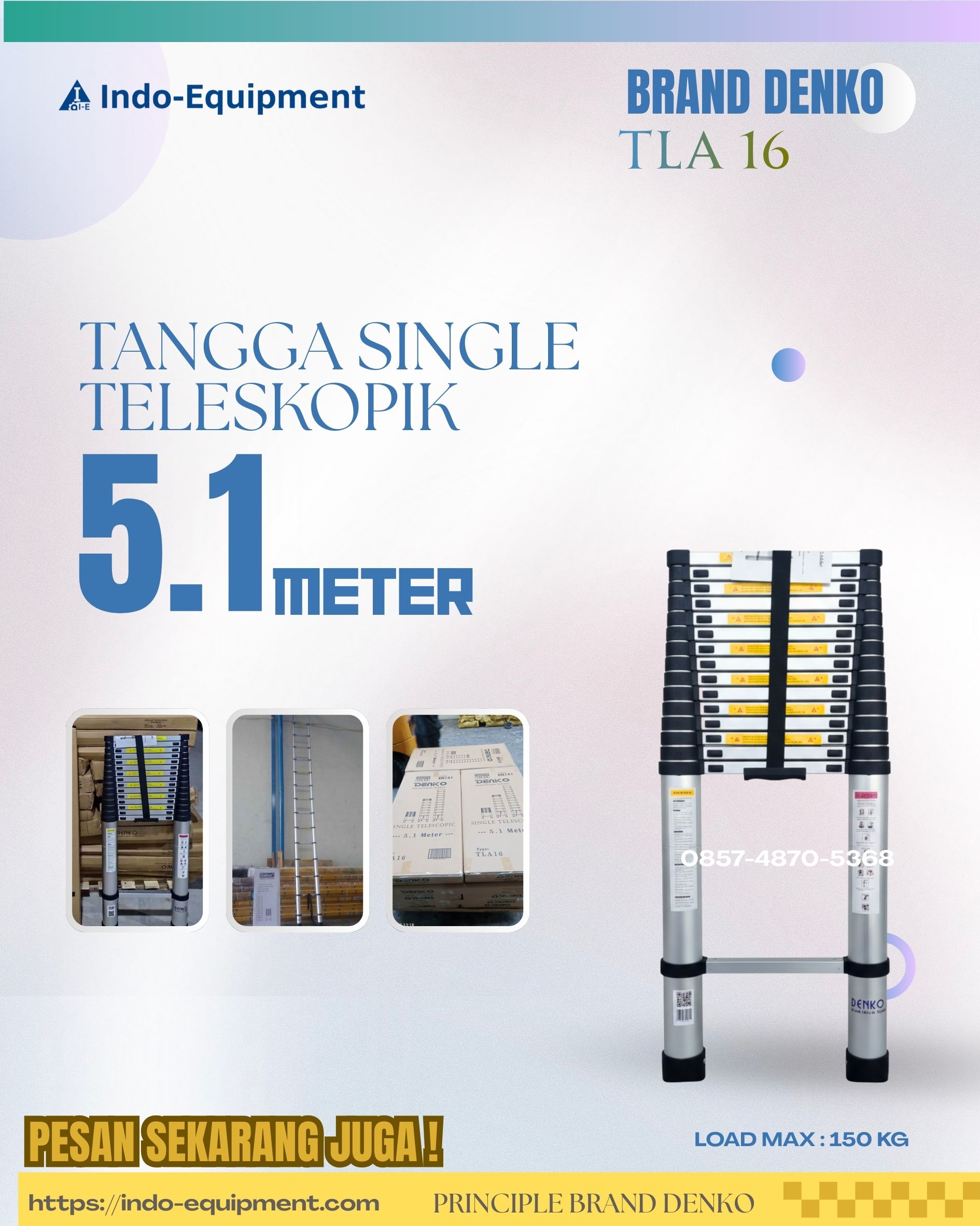 Pusat -Tangga Single Teleskopik 5.1 Meter (Official Store)