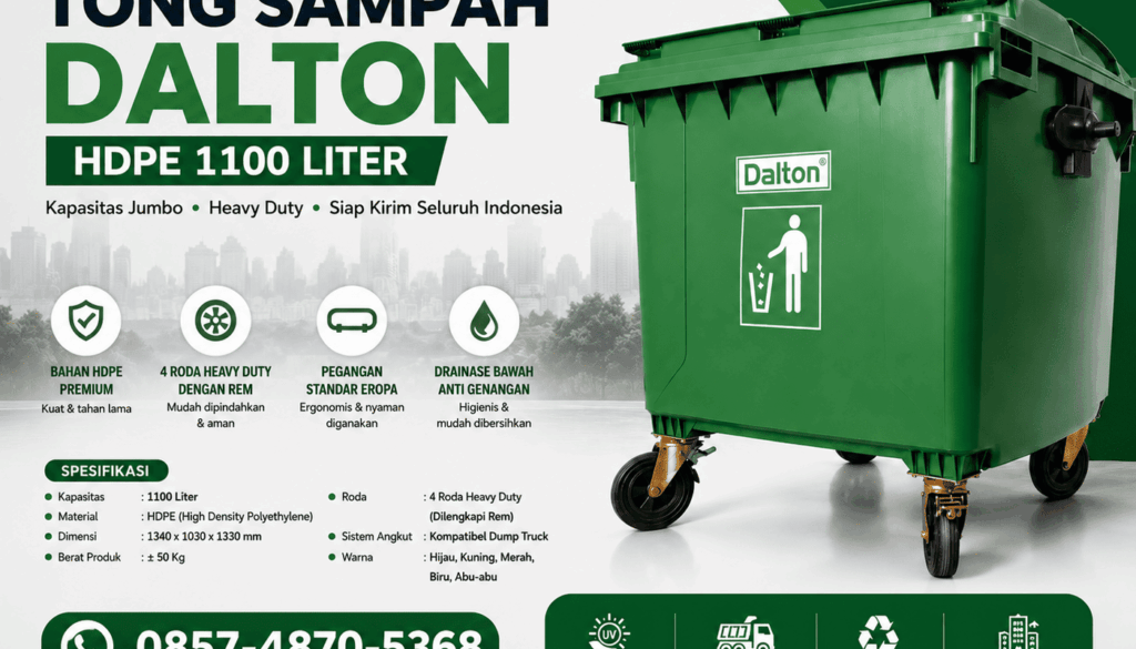 Banner Tempat Sampah 1100 liter