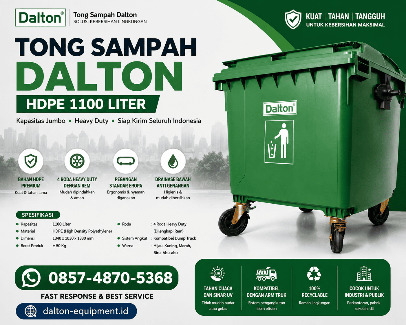 Banner Tempat Sampah 1100 liter