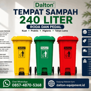 Tong Sampah Dalton 240 Liter Roda & Pedal