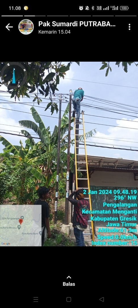 Tangga Pln Sliding Fiberglass 9 Meter 32 Feet - Gambar 8