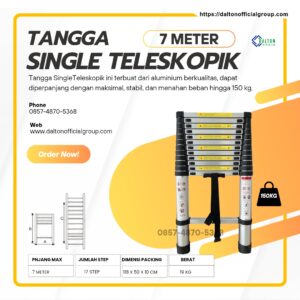 Tangga Single Teleskopik 7 meter