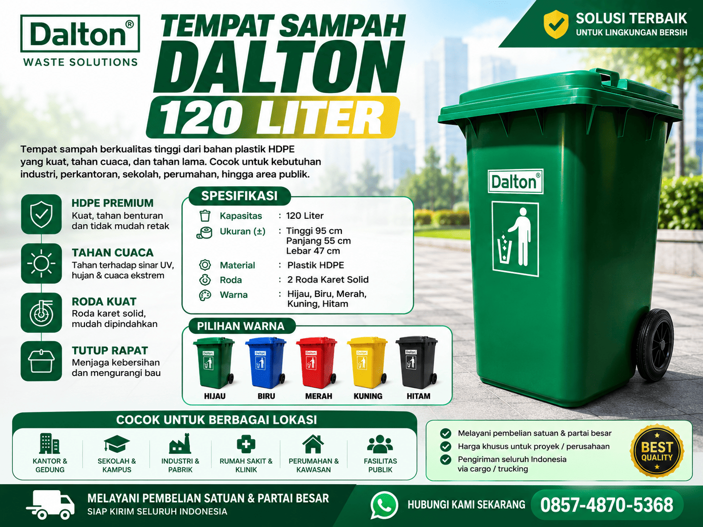 Tempat Sampah 120 liter