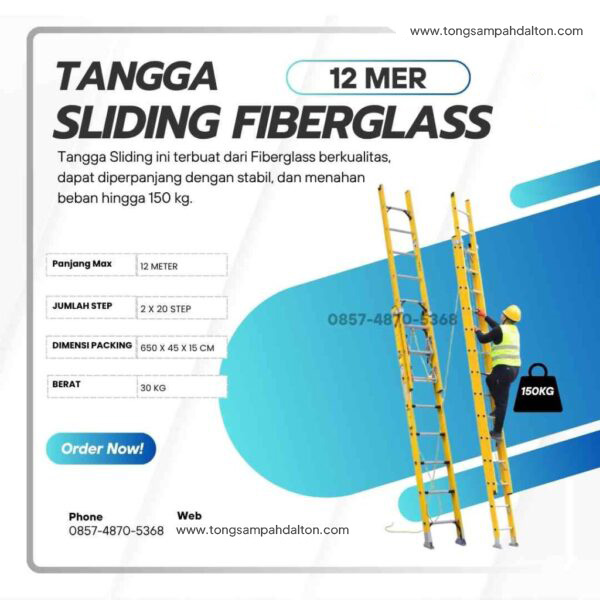 Tangga Pln Sliding Fiberglass 12 Meter 40 Feet