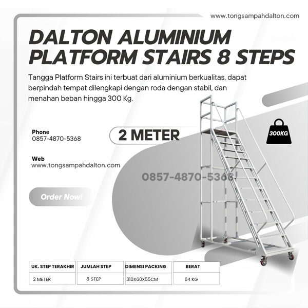 Tangga dorong Rolling Ladders Mobile stairs 2 meter