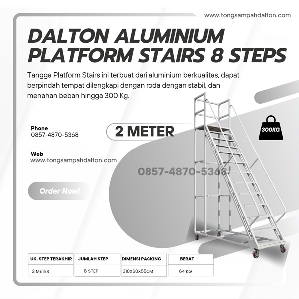 Tangga dorong Rolling Ladders Mobile stairs 2 meter