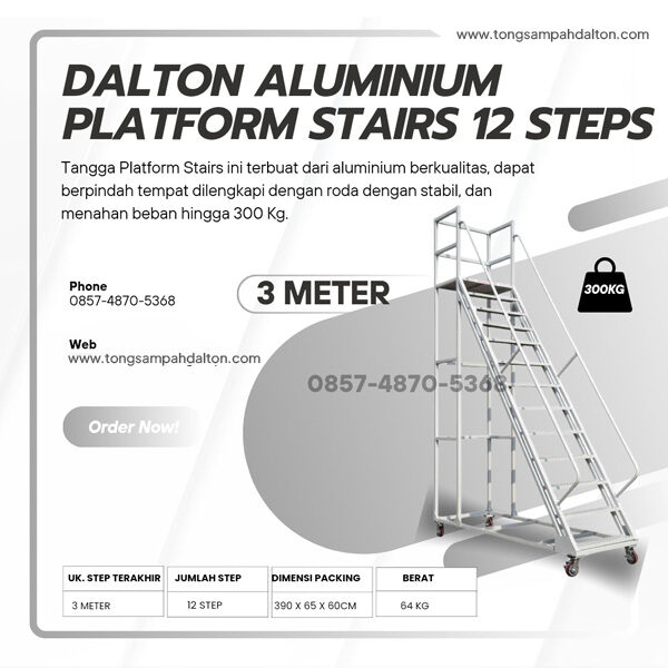 Tangga dorong Rolling Ladders Mobile stairs 3 Meter