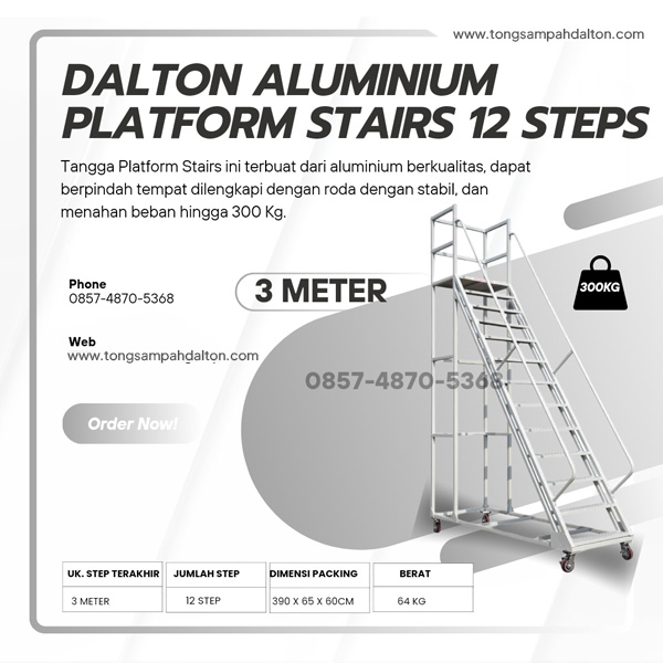 Tangga dorong Rolling Ladders Mobile stairs 3 Meter