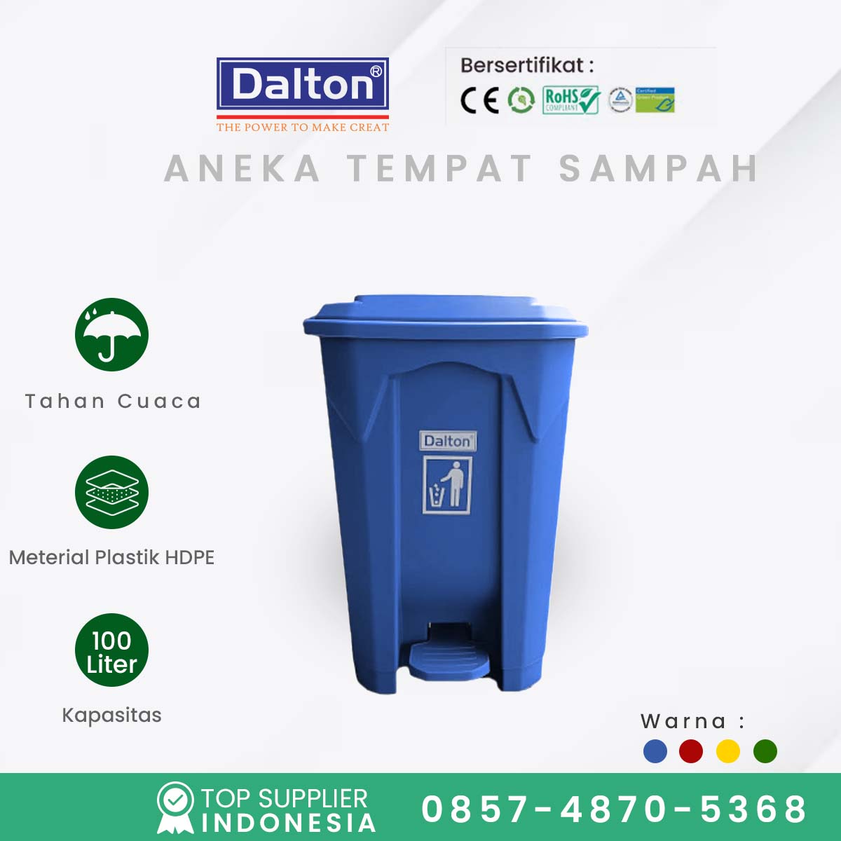 Tempat Sampah Injak 100 Liter