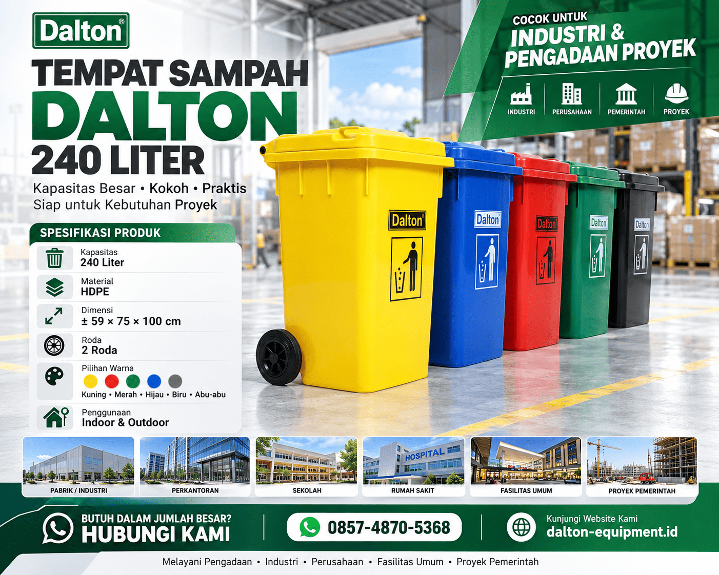 Dalton 240 Liter Industrial Bin Solutions (1)